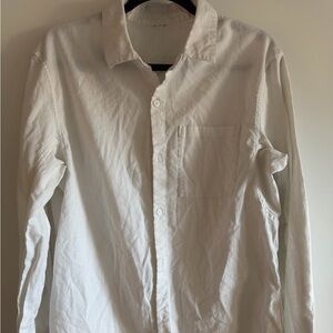Men's Lululemon White Long Sleeve Button Down SZ:L